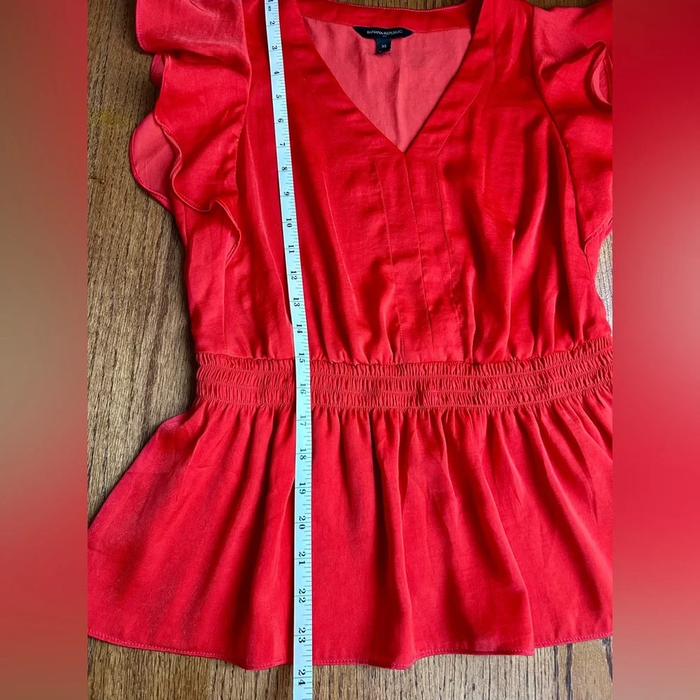 Banana Republic Short Ruffle Sleeve
Red Blouse - Picture 4 of 7